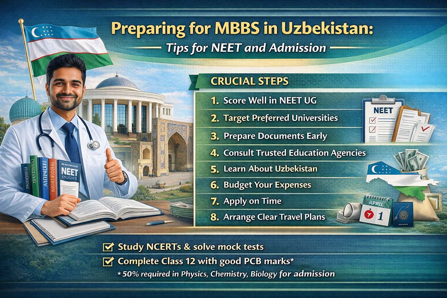 Preparing for MBBS in Uzbekistan: Tips for NEET and Admission